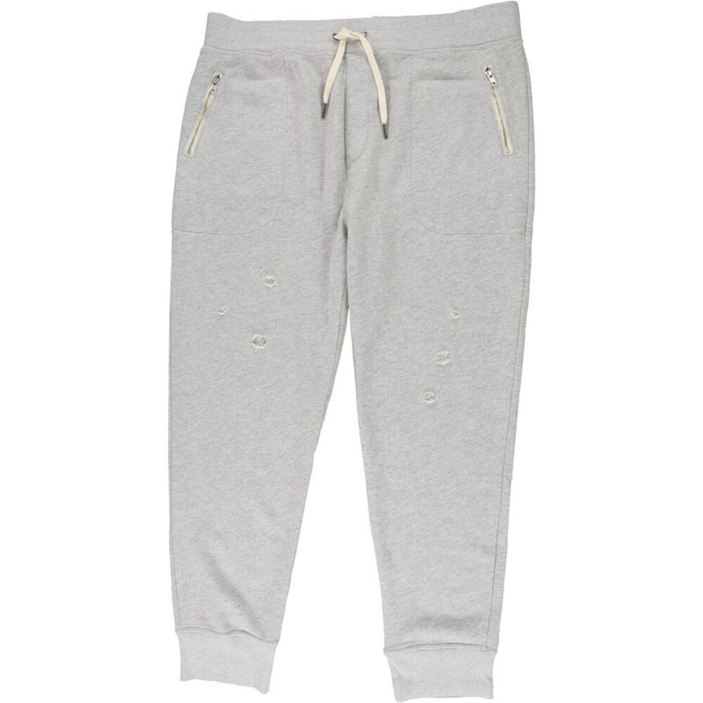 n:philanthropy Mens Distressed Straight Leg Jogger Athletic Pants, NWT